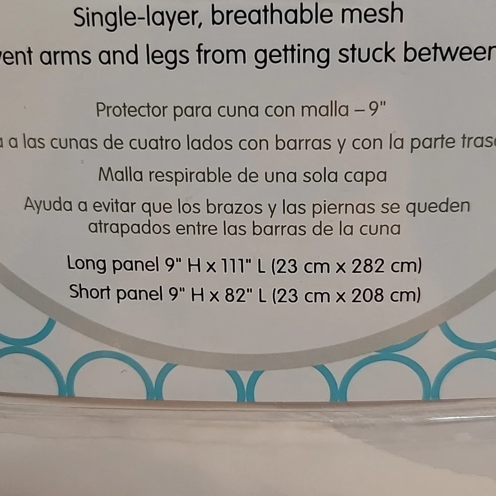 AirFlowBaby By BreathableBaby White Classic Polyester Mesh Crib Liner 9